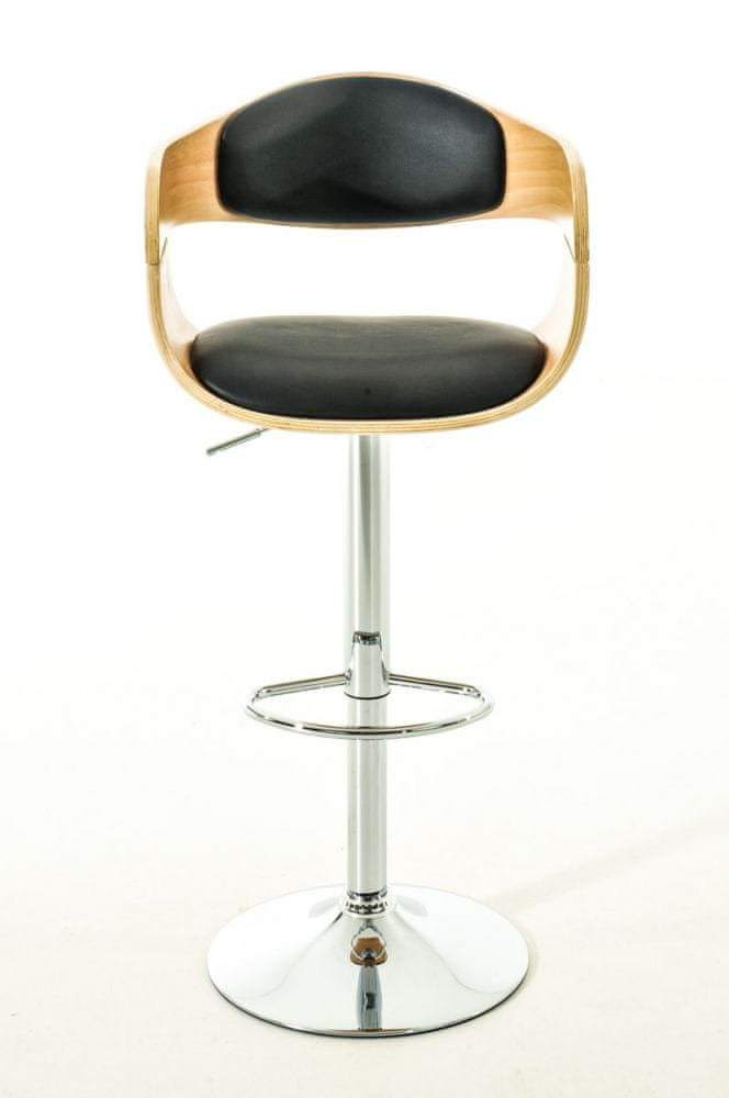 BHM Germany Barová stolička King (SET 2 ks), syntetická koža, čierna